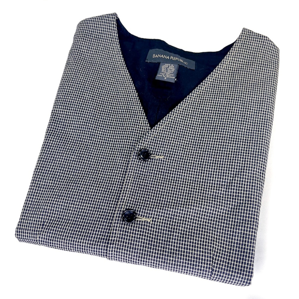 Banana Republic Small Check Vintage Vest